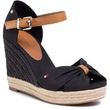 Tommy Hilfiger BASIC OPEN TOE HIGH WEDGE Crna | shoptok.hr