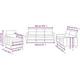  3-dijelni set sofa s jastucima smeđesivi od tkanine | shoptok.hr