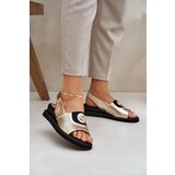 PE2 Womens Wedge Sandals Gold Isnnoria Cene