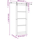 vidaXL drsna vrata s kompleti drsnih elementov 83x232 cm iz trdnega lesa, notranja vrata 'ORKDAL'83x232x4 cm iz trdnega lesa | Shoptok.si