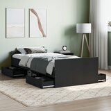 vidaXL Okvir kreveta uzglavlje i podnožje crni 90x190 cm | shoptok.hr