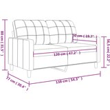  Dvosjed od tkanine crvena boja vina 120 cm | shoptok.hr
