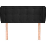  Uzglavlje s ušima crno 103x23x78/88 cm baršunasto | shoptok.hr