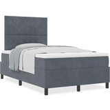 vidaXL Kutni krevet s madracem Tamnosiva 120x200 cm Baršun | shoptok.hr