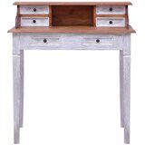  Pisaći stol s ladicama 90 x 50 x 101 cm masivno drvo mahagonija Smeđa | shoptok.hr