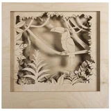 Lesena sestavljanka 3D Tukano,24x24x6.5cm, 11-delna, (20728337)