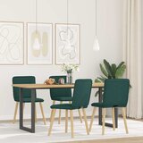  Blagovaonske stolice 4 kom tamnozelene tkanine | shoptok.hr
