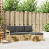  Set vanjskih sofa 4 pcs Bijela i antracit 189,5 x 122,5 x 73 cm | shoptok.hr