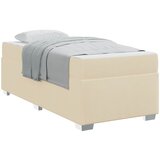  Krevetna konstrukcija s madracem Krema 90 x 190 cm tkanina | shoptok.hr