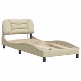 Okvir kreveta s LED-om bez madraca Hvar krem 80x200 cm Tkanina | Eponuda.com