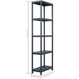  Stalci za pohranu 2 kom crni 125 kg 60 x 30 x 180 cm plastični | shoptok.hr