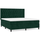  Krevet s oprugama i madracem tamnozeleni 160x200 cm baršunasti | shoptok.hr
