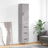 vidaXL Visoka komoda siva sonome 34 5x34x180 cm od konstruiranog drva | shoptok.hr