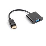Lanberg AD-0002-BK video cable adapter 0.2 m VGA (D-Sub) DisplayPort Black | shoptok.hr