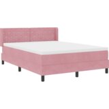  Postelja s pomično vzmetnico in vzmetnico Roza 140x200 cm Žamet, (22051159) | Shoptok.si