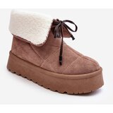 Boto Women's Platform Snow Boots Beige Olimuka | Shoptok.si