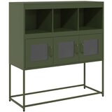 vidaXL Komoda maslinastozelena 100,5x39x107 cm hladno valjani čelik | shoptok.hr