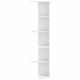  Kutna zidna polica bijela 36,5x36,5x140 cm konstruirano drvo | Eponuda.ba