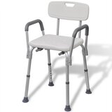 vidaXL Stol za tuš aluminij bel Cene