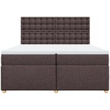 Krevet s oprugama i madracem tamnosmeđi 200x200 cm od tkanine | shoptok.hr