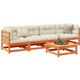 Maison Chic Seti vrtnega pohištva - Vrtna garnitura - Vrtni pohištvo set 5-delna voščeno rjava trdna borovina, (21815293) | Shoptok.si