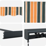 vidaXL ručna uvlačna tenda zelena i žuta 350x250 cm | shoptok.hr