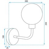 Toolight Zidna Svjetiljka APP1301-1W Crna Zlato | shoptok.hr