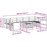  Set vanjskih sofa 10 kom. Prirodna Čvrsto drvo akacije | shoptok.hr