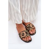 Boto Flat Women's Slippers With Decorative Buckle Leopard Clariola | ePonuda.com