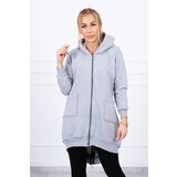 Kesi Insulated sweatshirt with a zipper at the back gray Cijene
