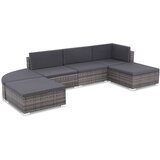  Vrtni set za sjedenje s jastucima, 6 dijelova, sivi poliratan | shoptok.hr