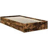  Okvir za krevet s ladicama Dimljeni hrast 90 x 190 cm | shoptok.hr