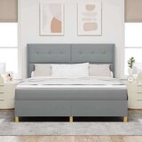 Box spring krevet Svijetlo siva 180 x 200 cm tkanina | shoptok.hr