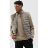 4f Men's down vest with recycled filling - beige cene