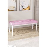 Hanah home klupa Pera Bench, 105 cm, roze / bela | Eponuda.com