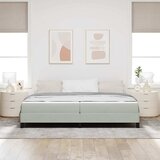  Krevet s opruga kutije Svijetlo siva 200 x 200 cm tkanina | Shoptok.si