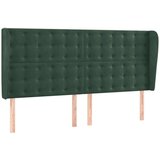 Vzglavje z ušesi temno zeleno 203x23x118/128 cm žamet, (20934075) | Shoptok.si