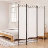 vidaXL Sobna pregrada s 5 panela bijela 200 x 200 cm od tkanine | shoptok.hr