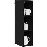 vidaXL Viseča omarica s polico Riga Črna Orehovina 20 x 29,5 x 80 cm | Shoptok.si