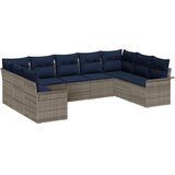  Sjedeća garnitura za vrt 9 kom. Siva poliratan 289 x 187,5 x 85 cm | shoptok.hr