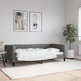  Dnevni krevet tamnosivi 90 x 190 cm od tkanine | shoptok.hr