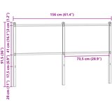  Zamjensko uzglavlje smeđa boja hrasta 150 cm konstruirano drvo i čelik | Eponuda.ba
