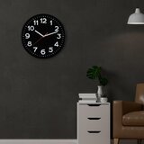 Analogni Zidni sat, staklena prednja strana, 1 x AA baterija, 300 mm - AWC300BK | shoptok.hr