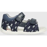 Garvalin Otroški usnjeni sandali mornarsko modra barva | Shoptok.si