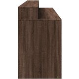  Radni stol s LED svjetlima smeđa boja hrasta 200x55x91cm drveni | shoptok.hr
