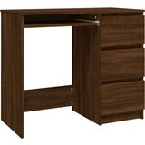  Pisalna miza rjavi hrast 90x45x76 cm konstruiran les, (20600988) | Shoptok.si