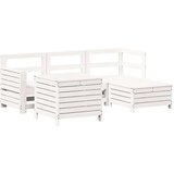  5-dijelni set vrtnih sofa bijeli od masivne borovine | shoptok.hr