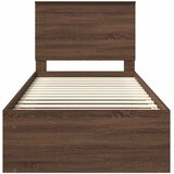  Krevetna konstrukcija s uzglavljem Smeđi hrast 75 x 190 cm | shoptok.hr