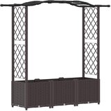 vidaXL Povišeni krevet s mrežom i krovom Smeđa 164 x 40 x 138 cm PP - Smeđa 164 x 40 x 142 cm s krovom u obliku lukova (2 bočna mreža) Cijene