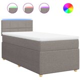  Krevet s oprugama i madracem smeđesivi 90x200 cm od tkanine | shoptok.hr